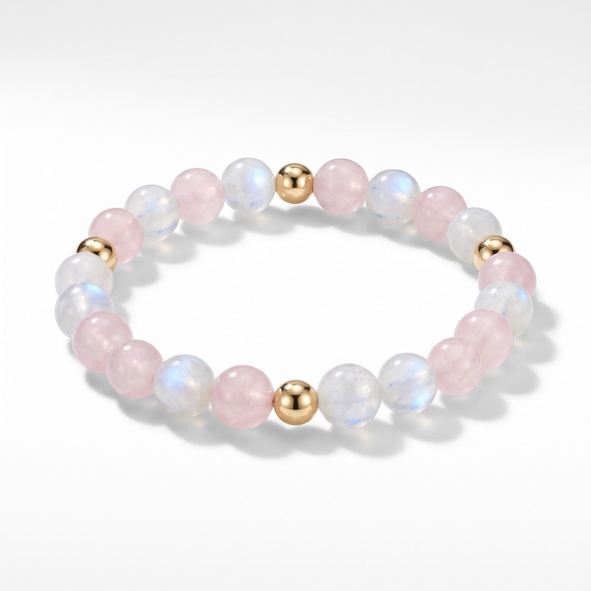 The Devotion — Love Bracelet · Rose Quartz & Moonstone