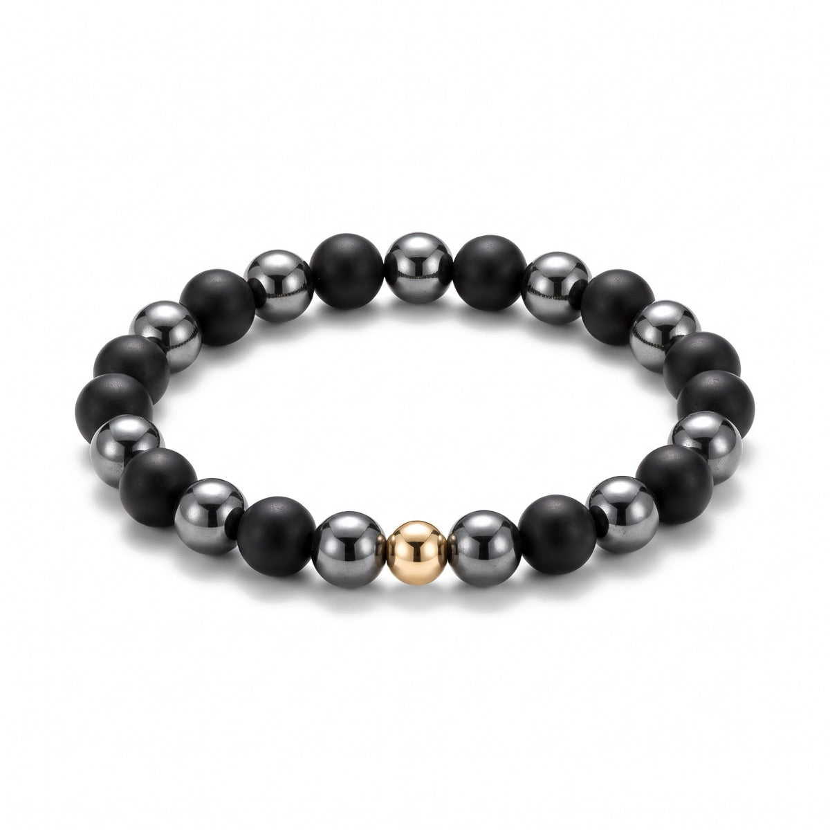 The Guardian — Protection Bracelet · Black Tourmaline & Hematite