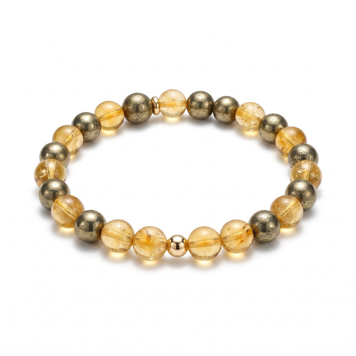 The Alchemist — Abundance Bracelet · Citrine & Pyrite