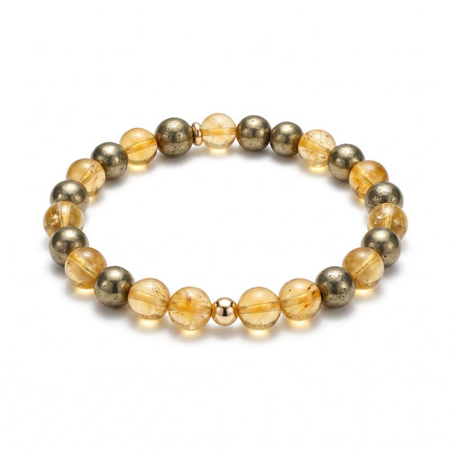 The Alchemist — Abundance Bracelet · Citrine & Pyrite
