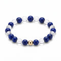 The Clear Sight — Focus Bracelet · Lapis Lazuli & Clear Quartz